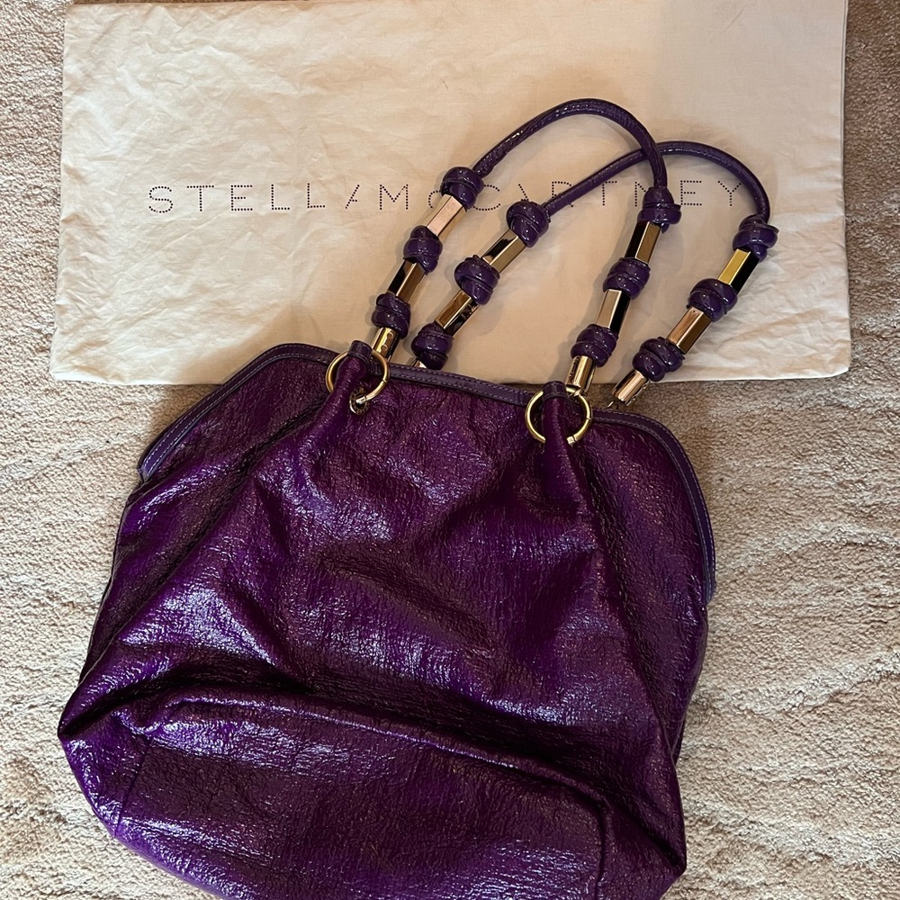 Stella McCartney Shimmering Purple Shopping Bag